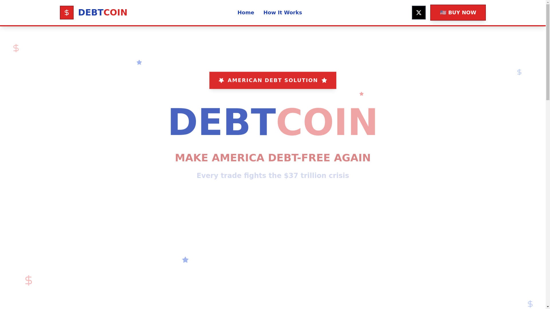 website screenshot of https://payoffthenationaldebt.org/