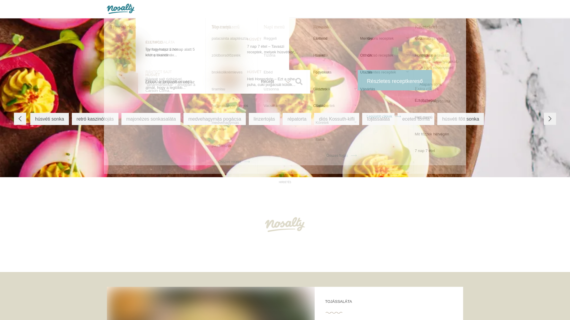 website screenshot of https://www.nosalty.hu