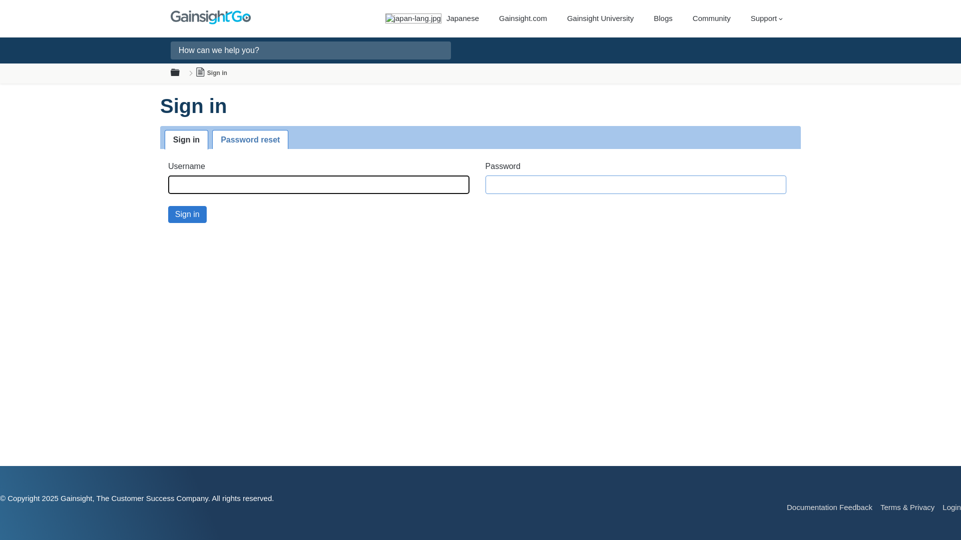 website screenshot of https://gainsight-sandbox10.cxoneexpert.ai/