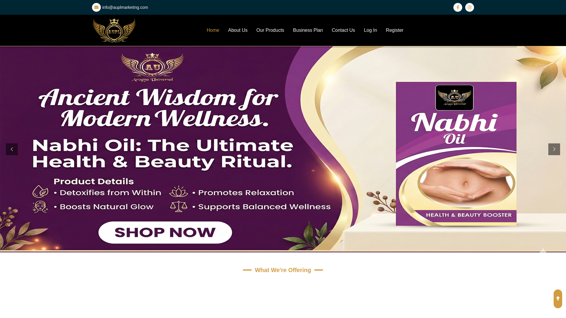 website screenshot of https://auplmarketing.net/