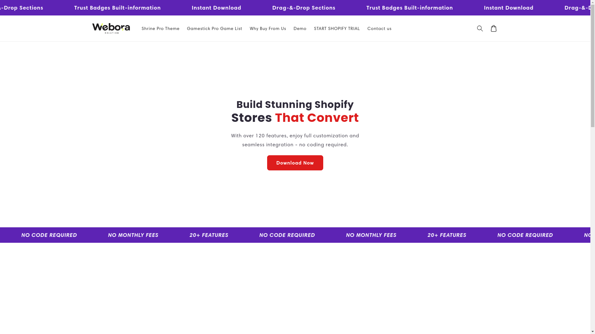 website screenshot of https://shrine-pro.store/
