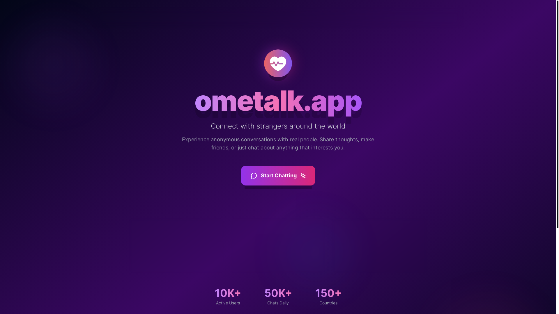website screenshot of https://ometalk.app/