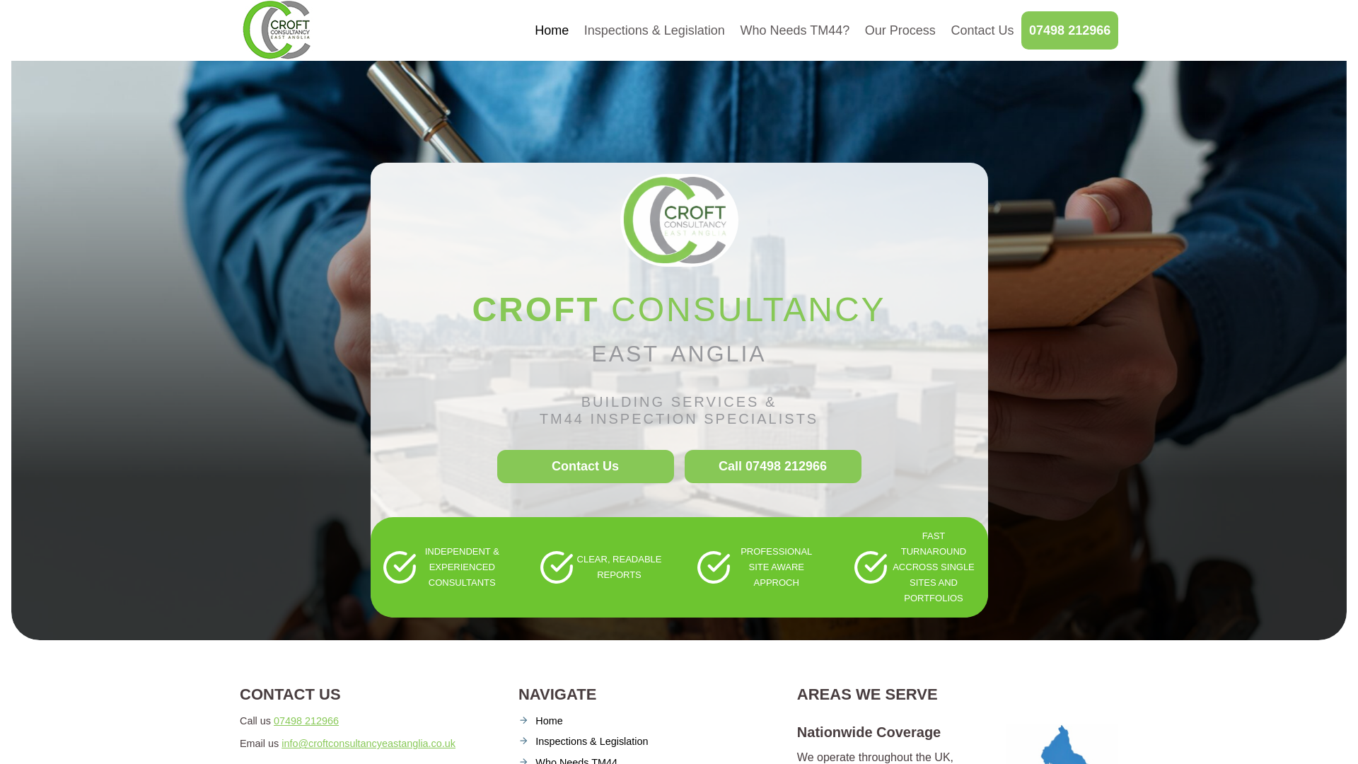 website screenshot of https://croftconsultancyeastanglia.co.uk