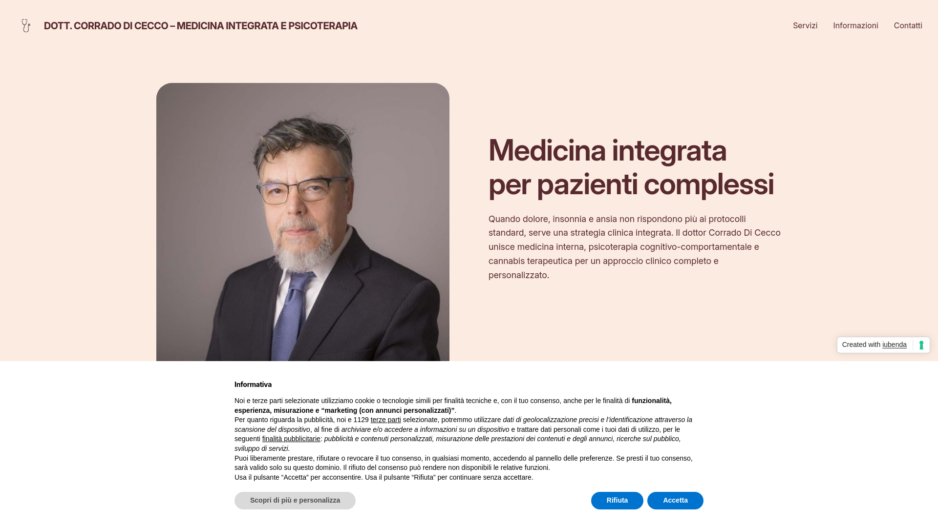website screenshot of https://dottordicecco.it/