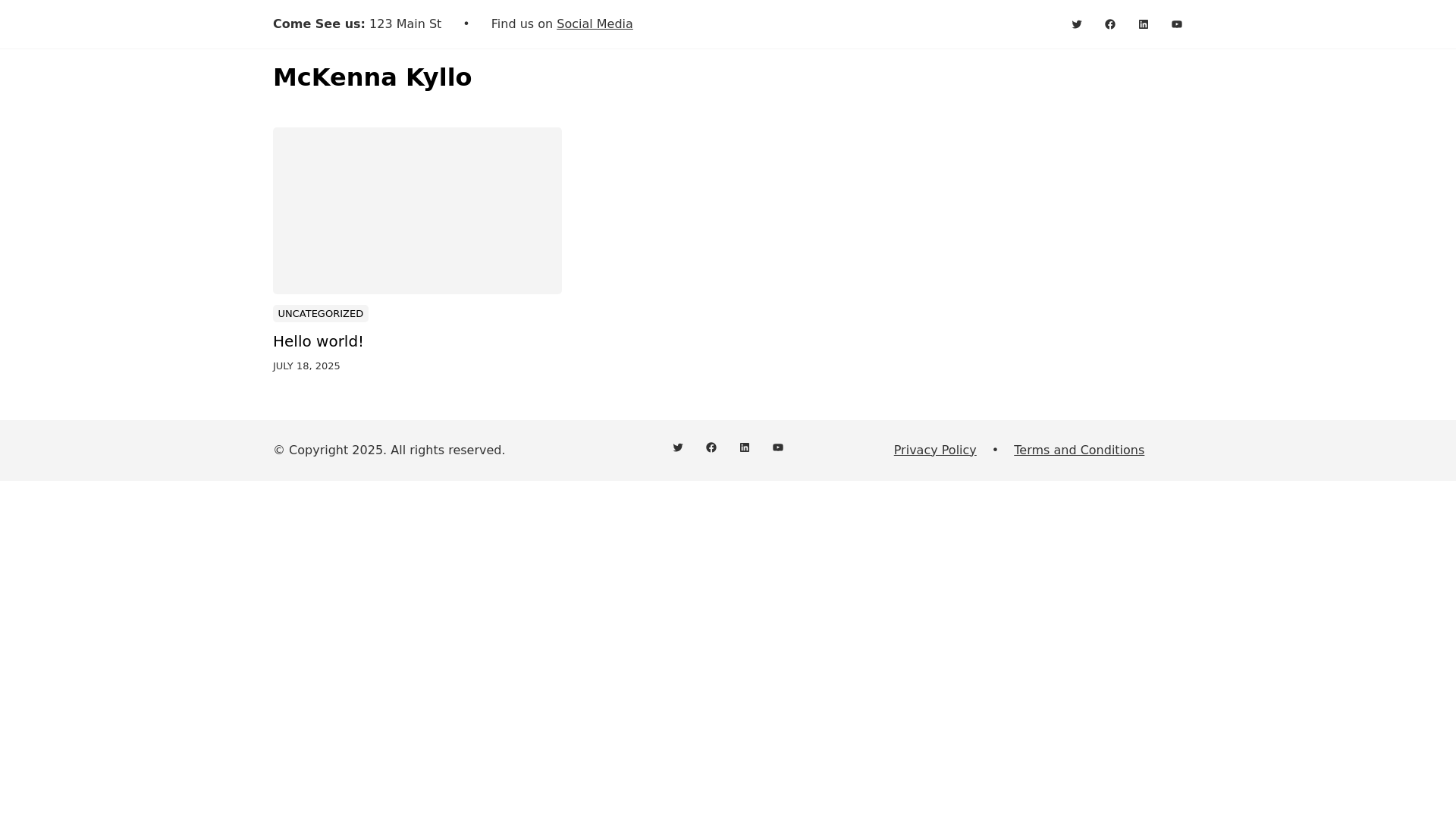 website screenshot of https://mckennakyllo.com/