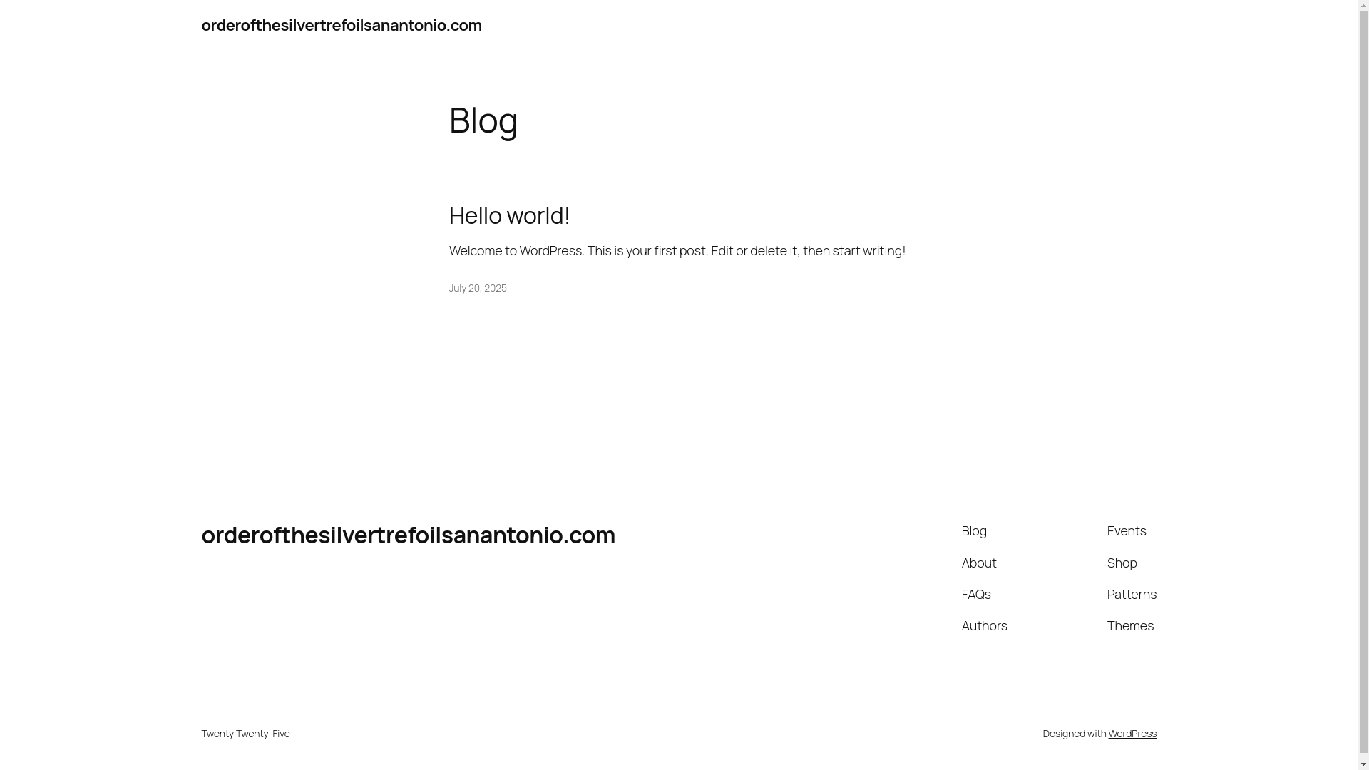 website screenshot of https://orderofthesilvertrefoilsanantonio.com/