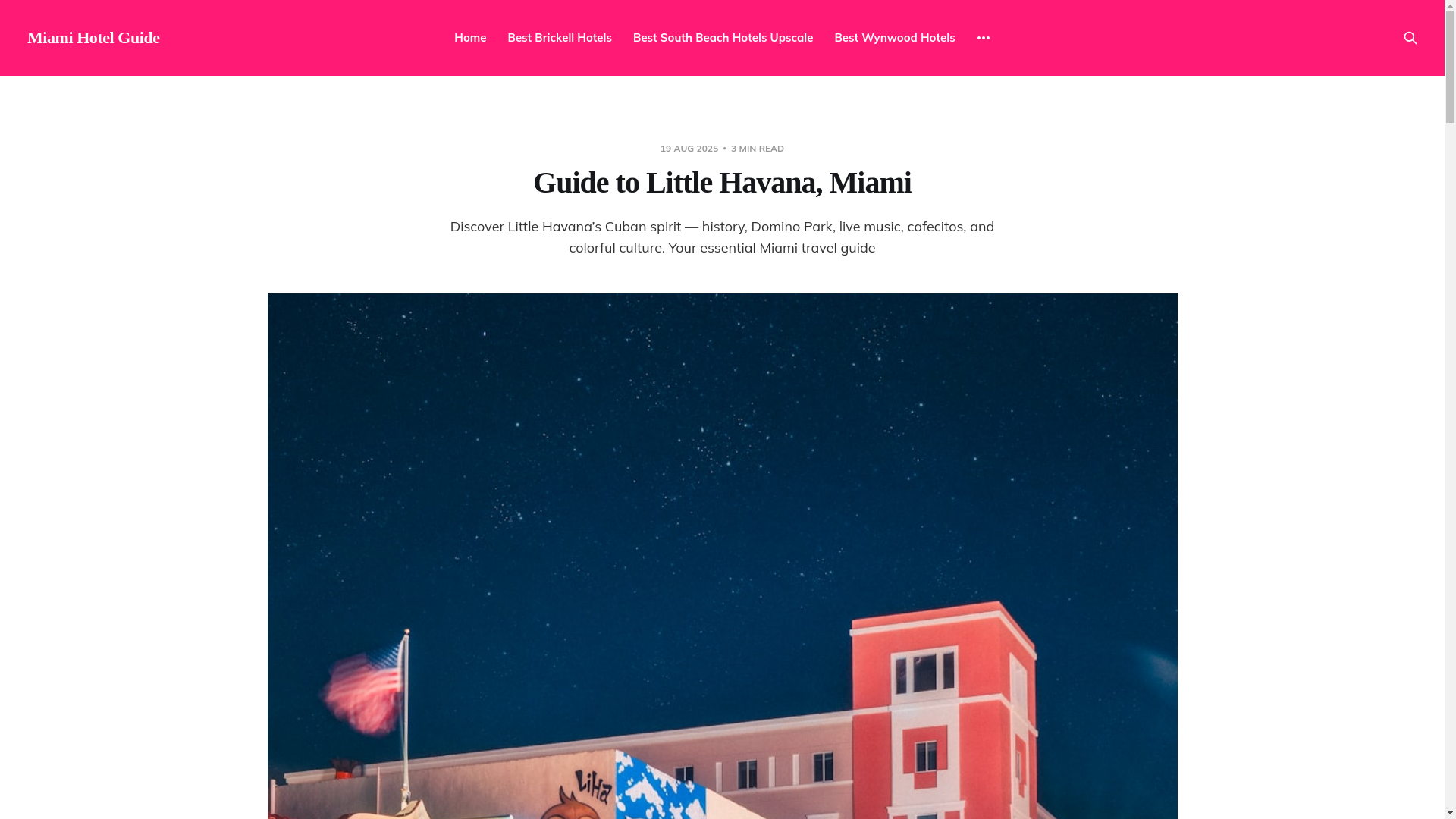 website screenshot of https://littlehavanatravelguide.com/