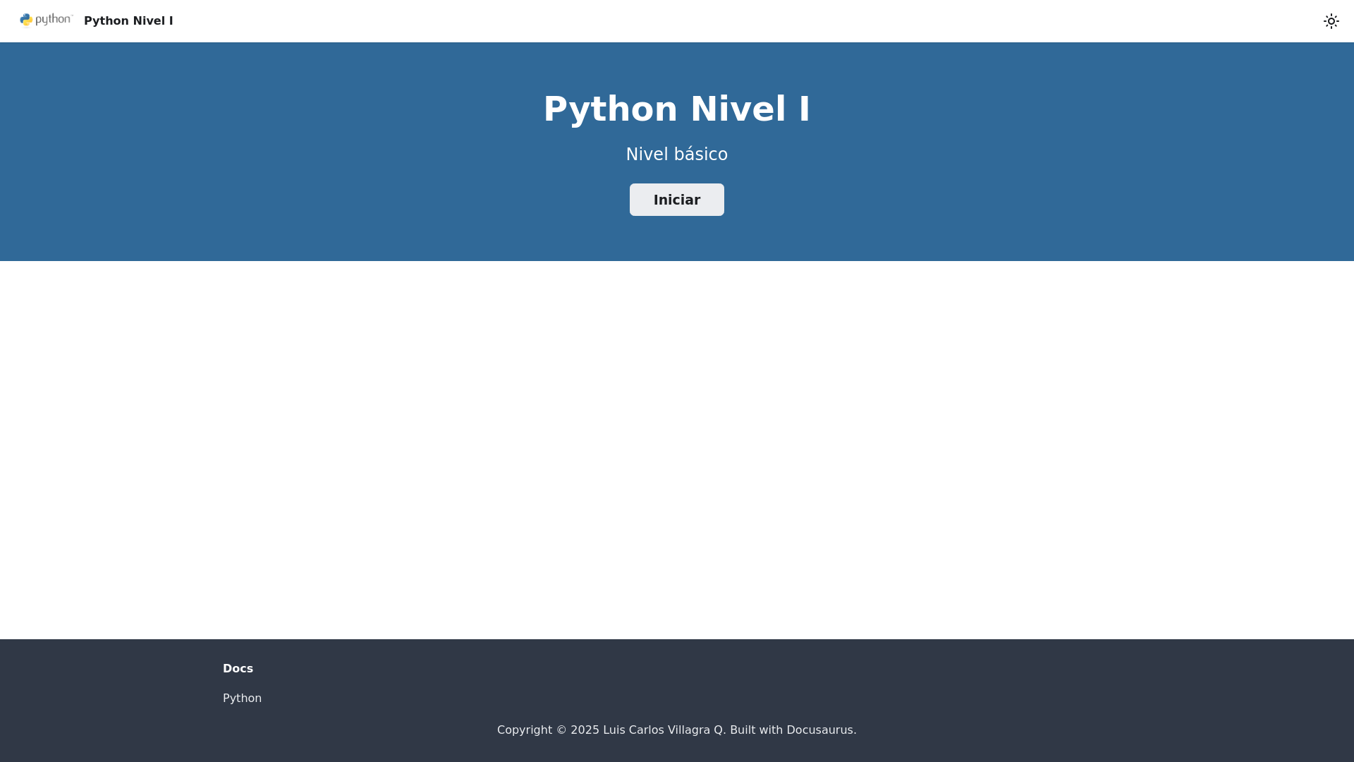 website screenshot of https://python-guide.site/