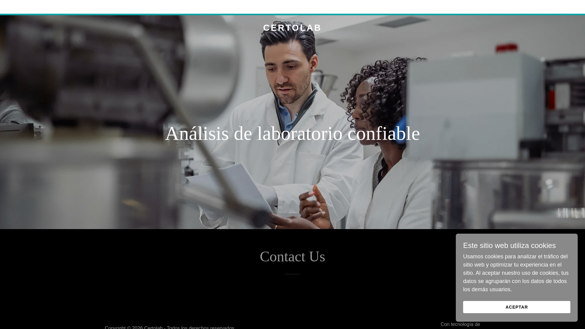 website screenshot of https://certolab.info/