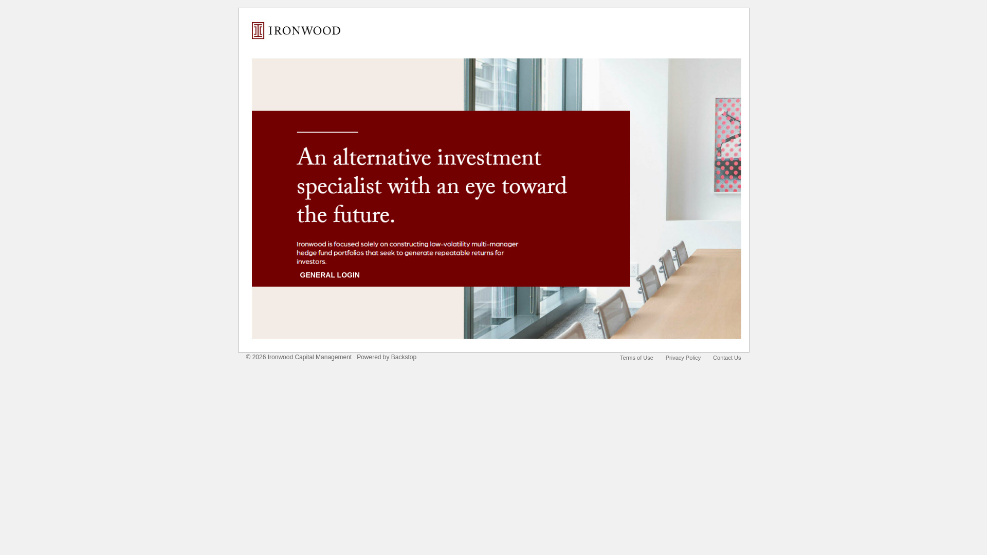 website screenshot of https://portal.ironwoodpartners.com/