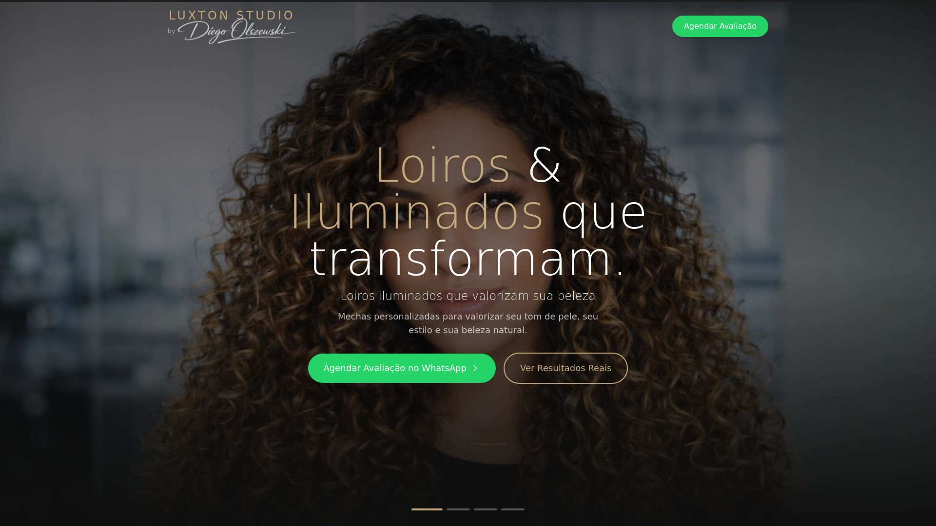 website screenshot of https://luxtonstudio.com.br/