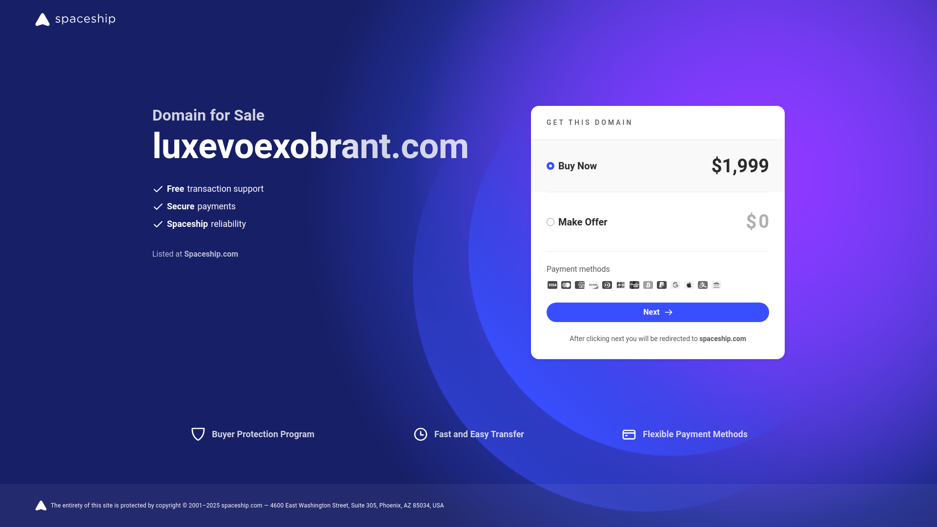 website screenshot of https://luxevoexobrant.com/