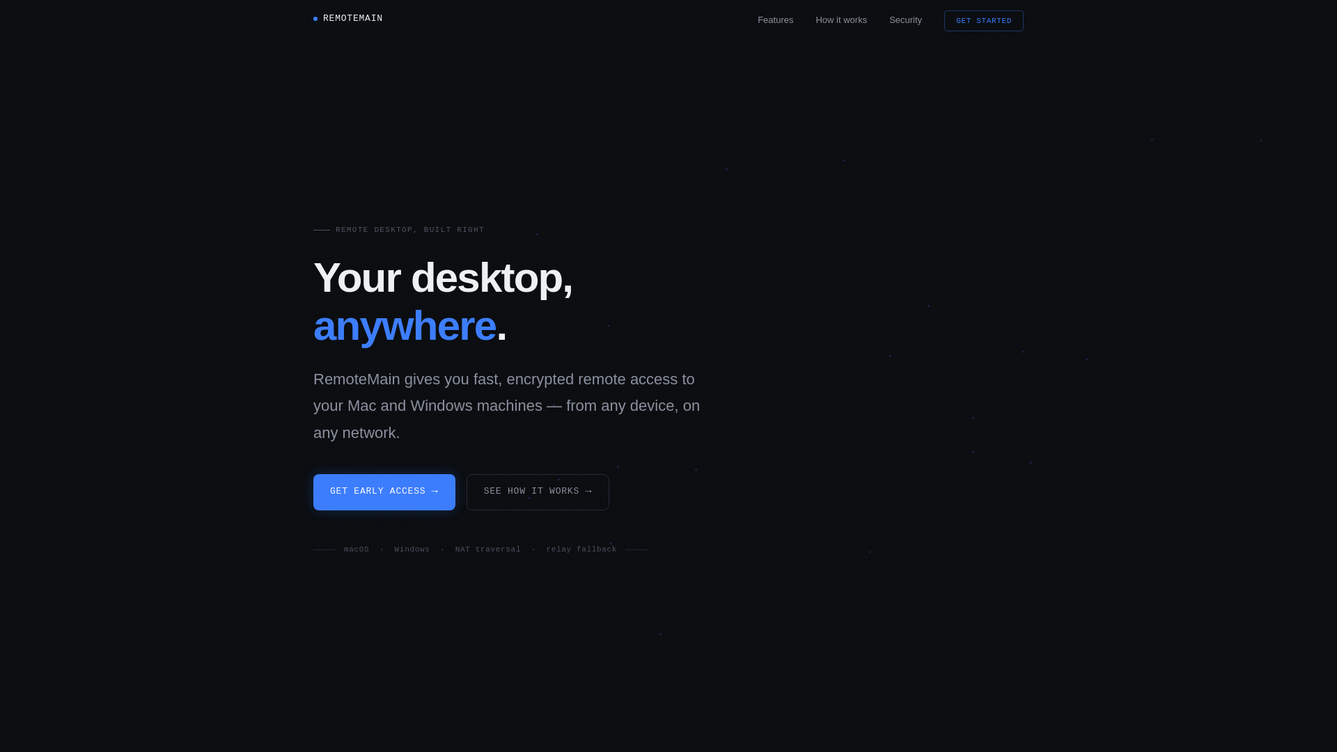 website screenshot of https://remotemain.pages.dev/