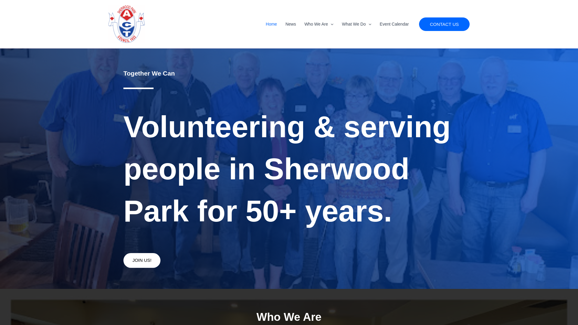 website screenshot of https://actsherwoodpark.ca
