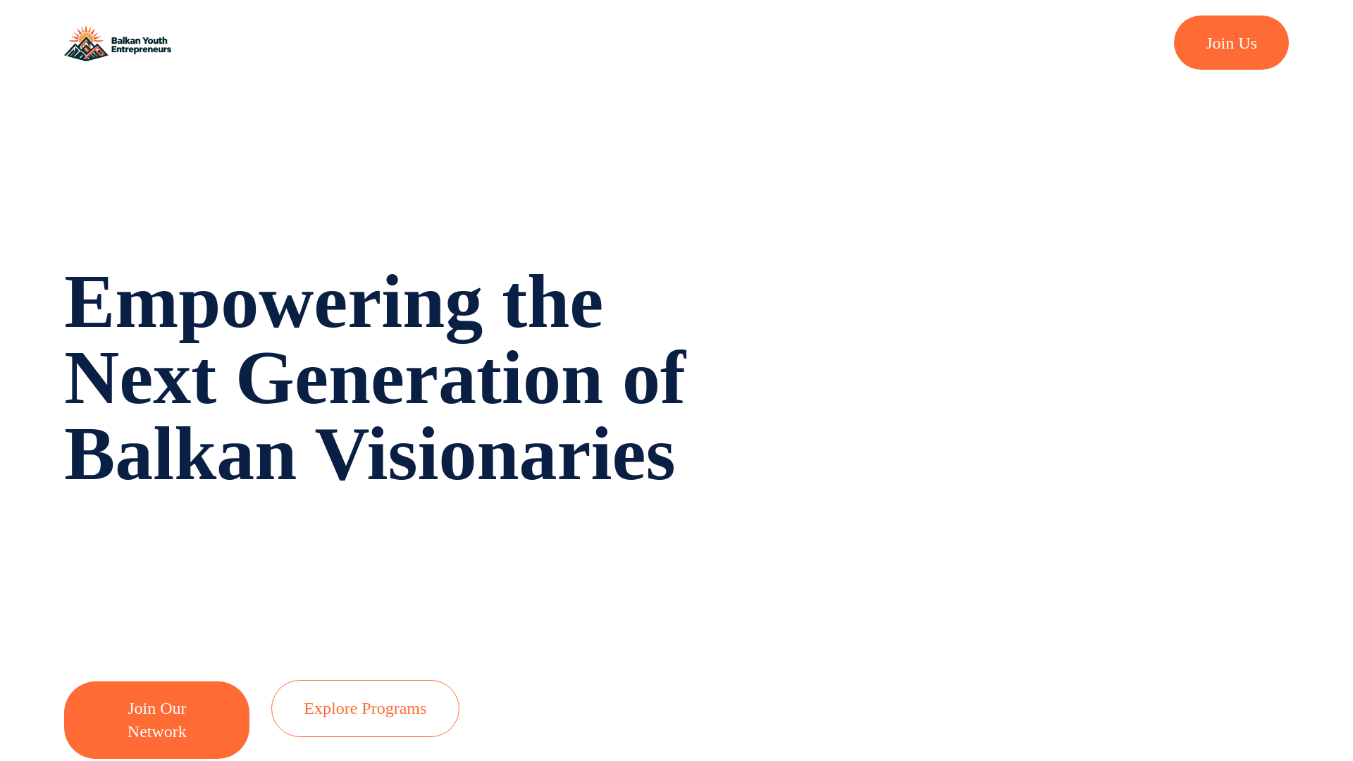 website screenshot of https://byea-balkan.org/