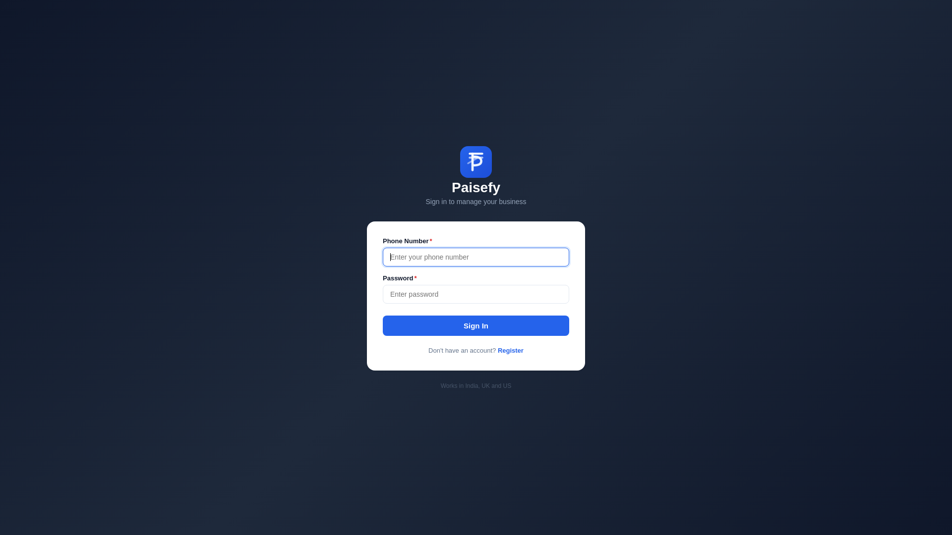 website screenshot of https://paisefy.pages.dev/