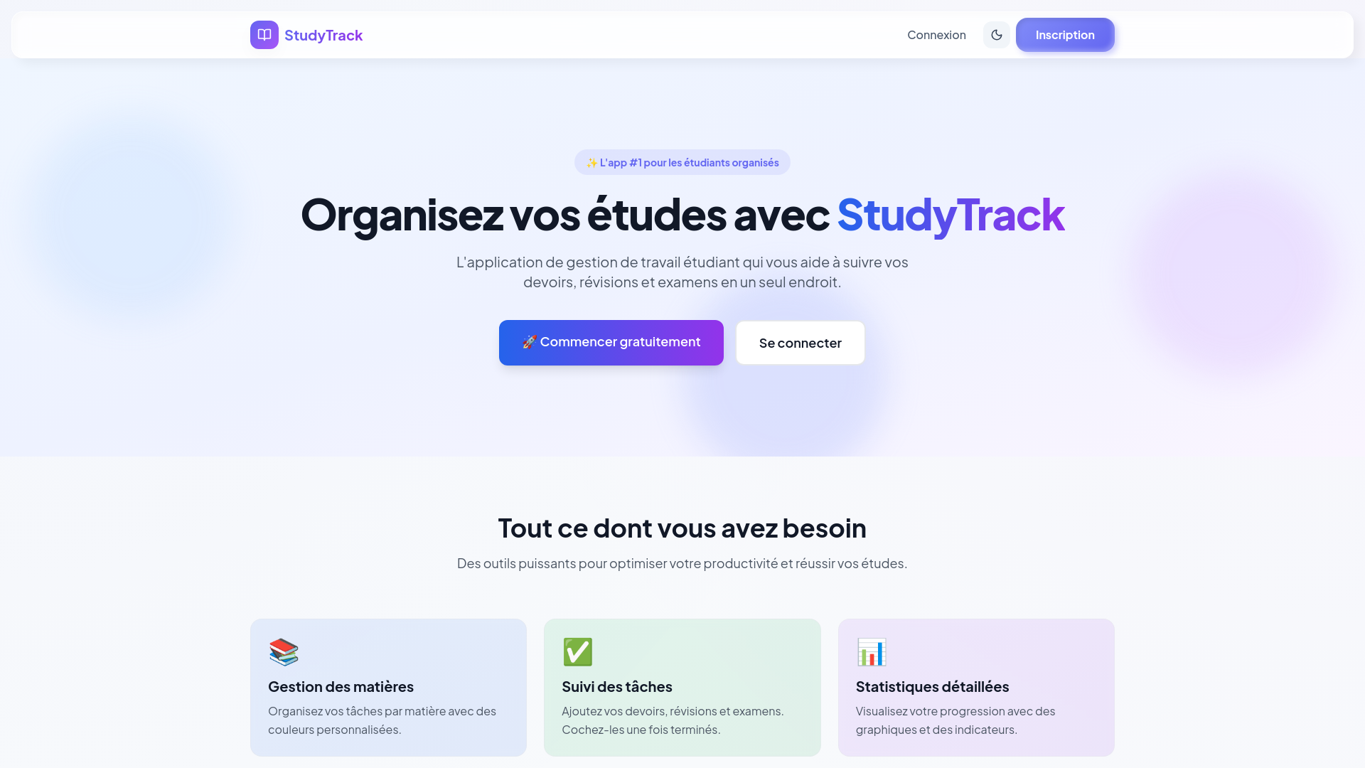 website screenshot of https://study-track.site/