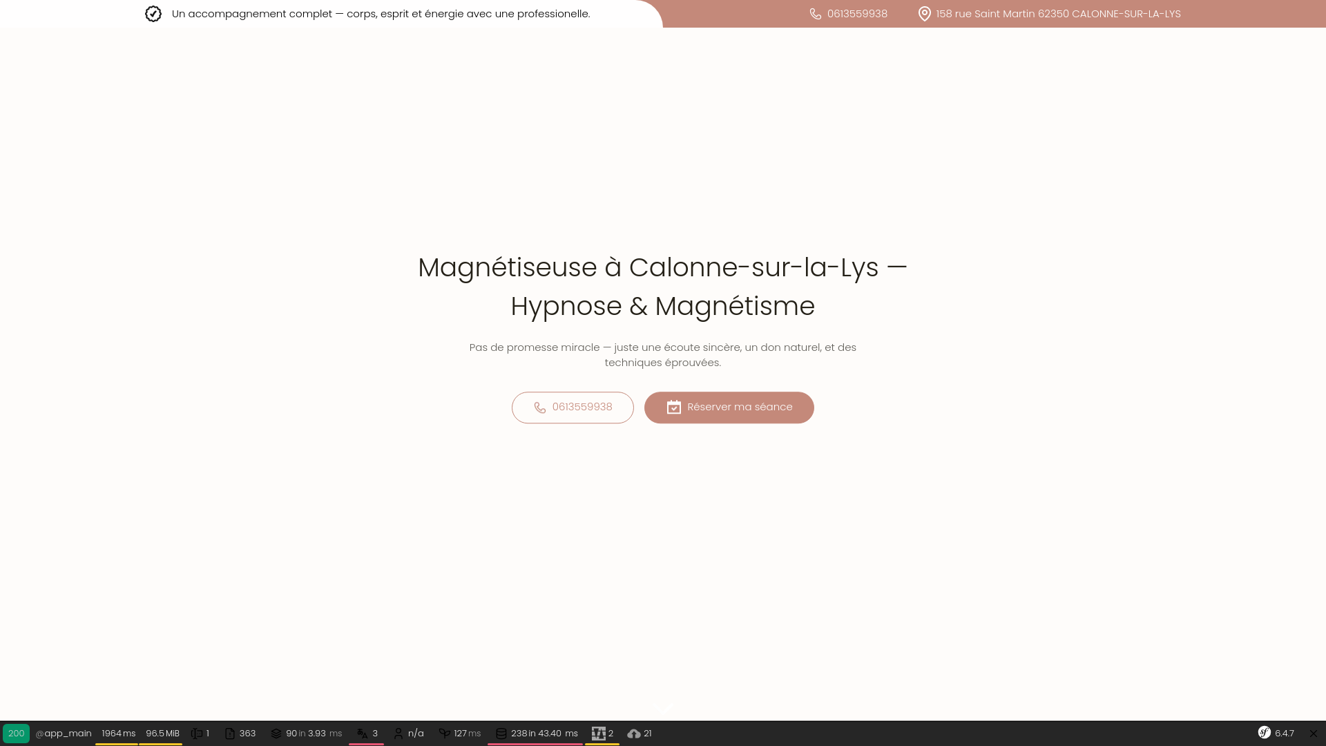 website screenshot of https://christinepoulain.fr/