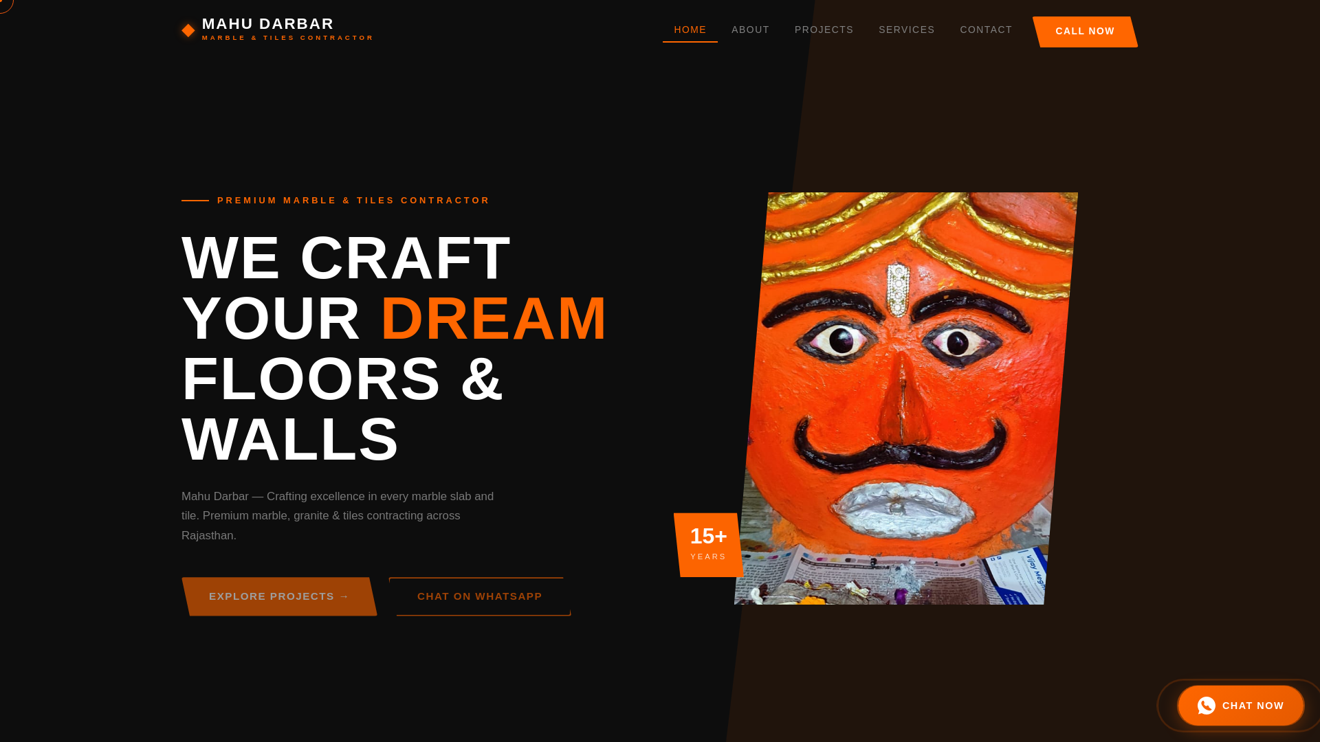 website screenshot of https://maudarbarcontractor.in/