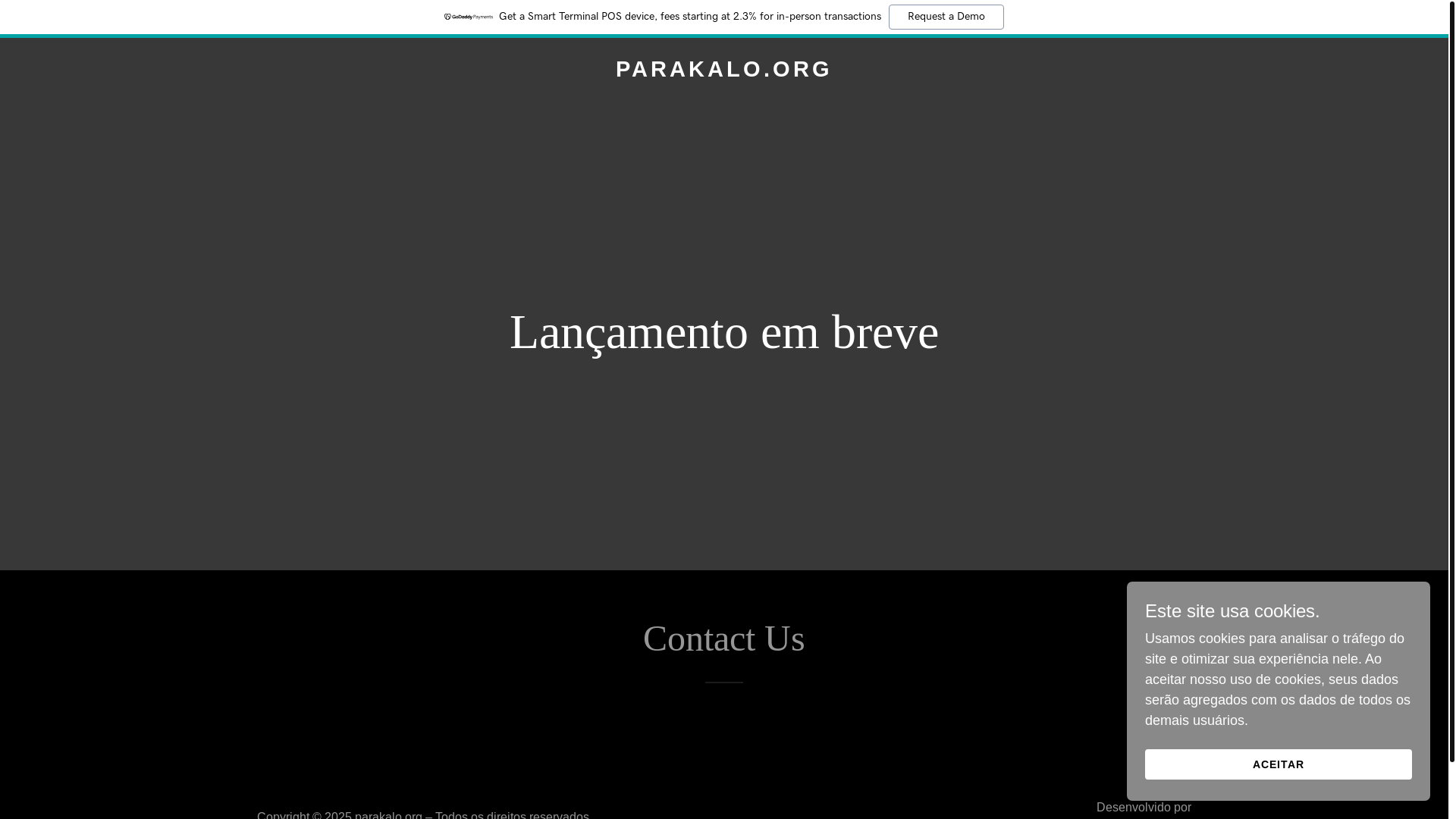 website screenshot of https://parakalo.org/