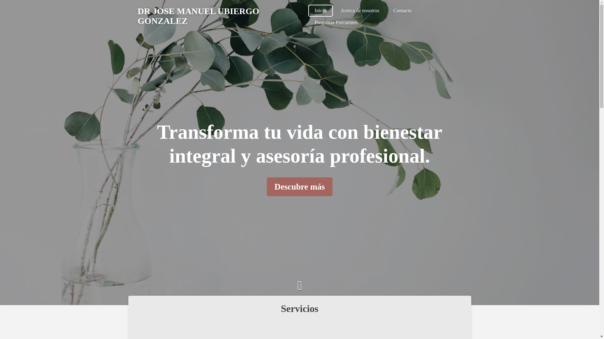 website screenshot of https://drjosemanuelubiergogonzalez.com/