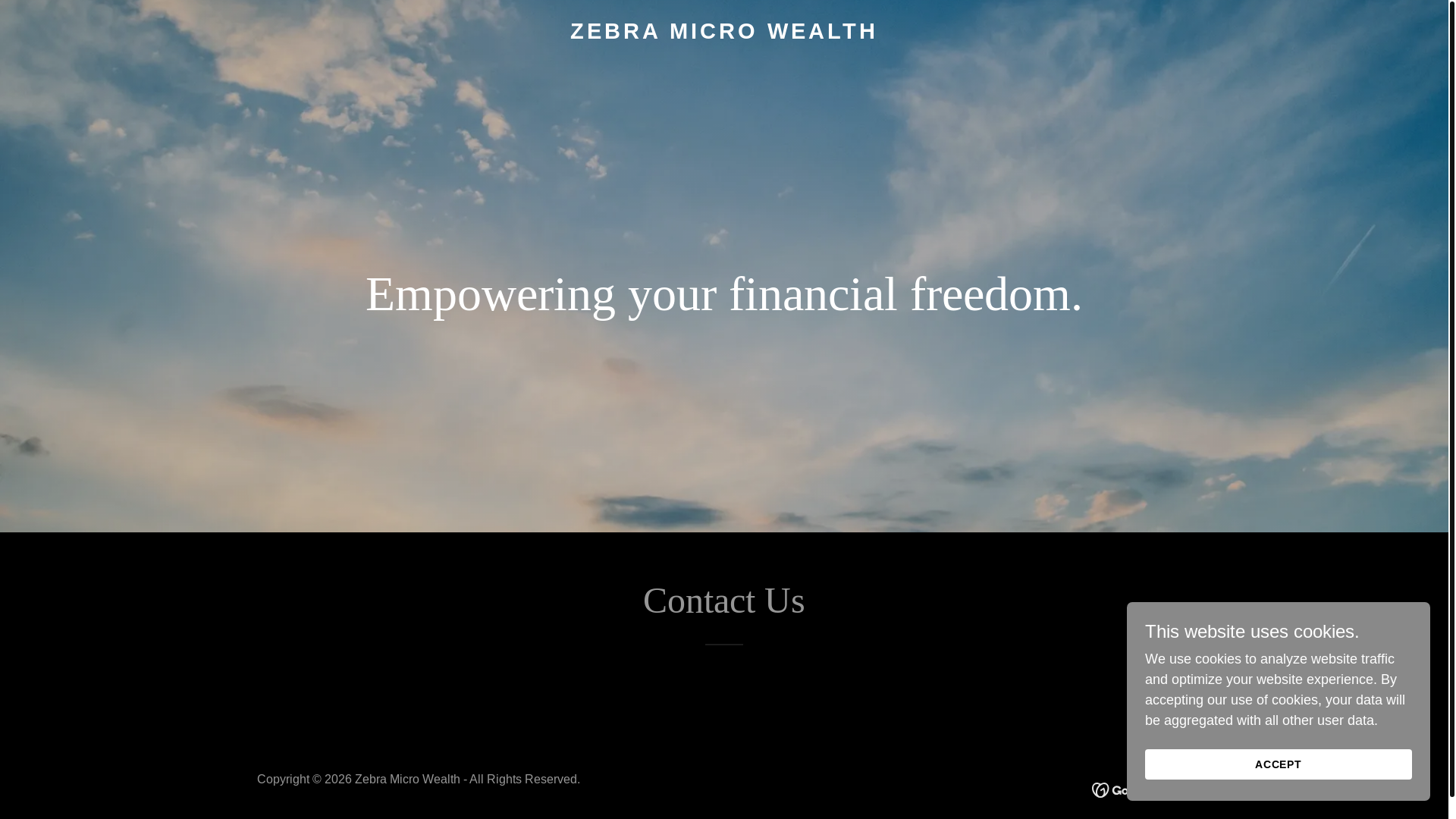 website screenshot of https://zebramicrowealth.co.za/