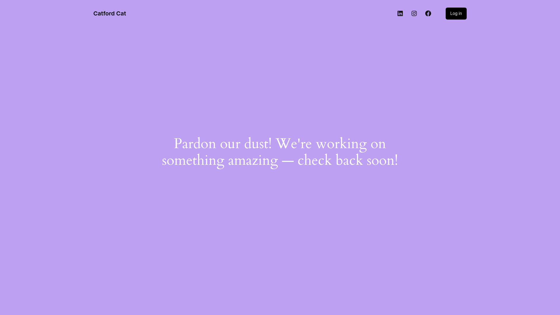 website screenshot of https://catfordcat.co.uk/
