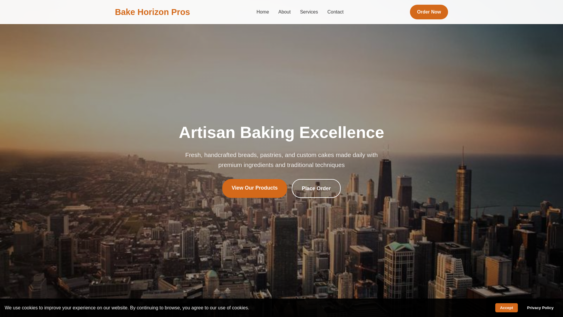 website screenshot of https://bakehorizonpros.xyz/