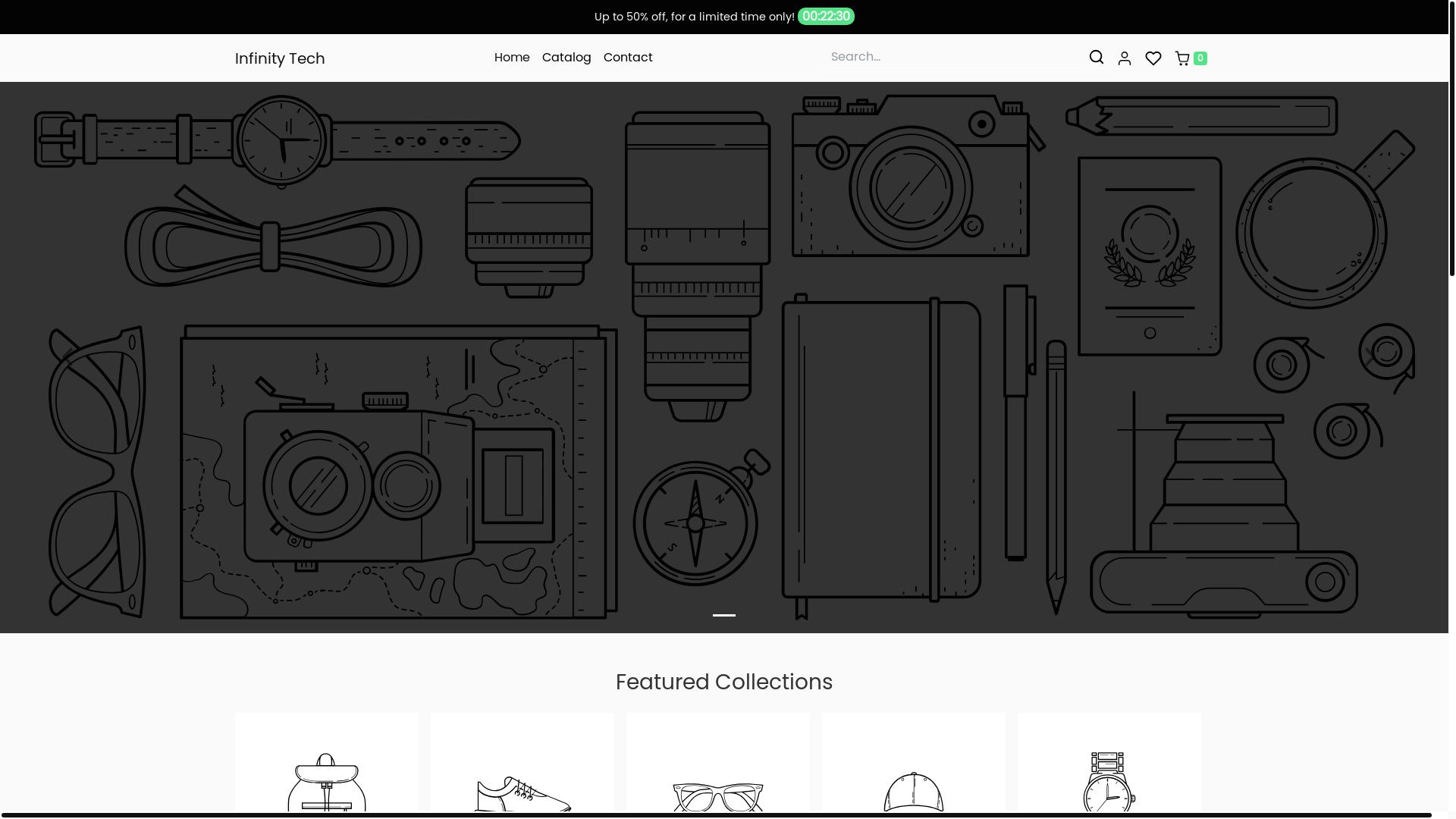 website screenshot of https://infini-tech.shop/