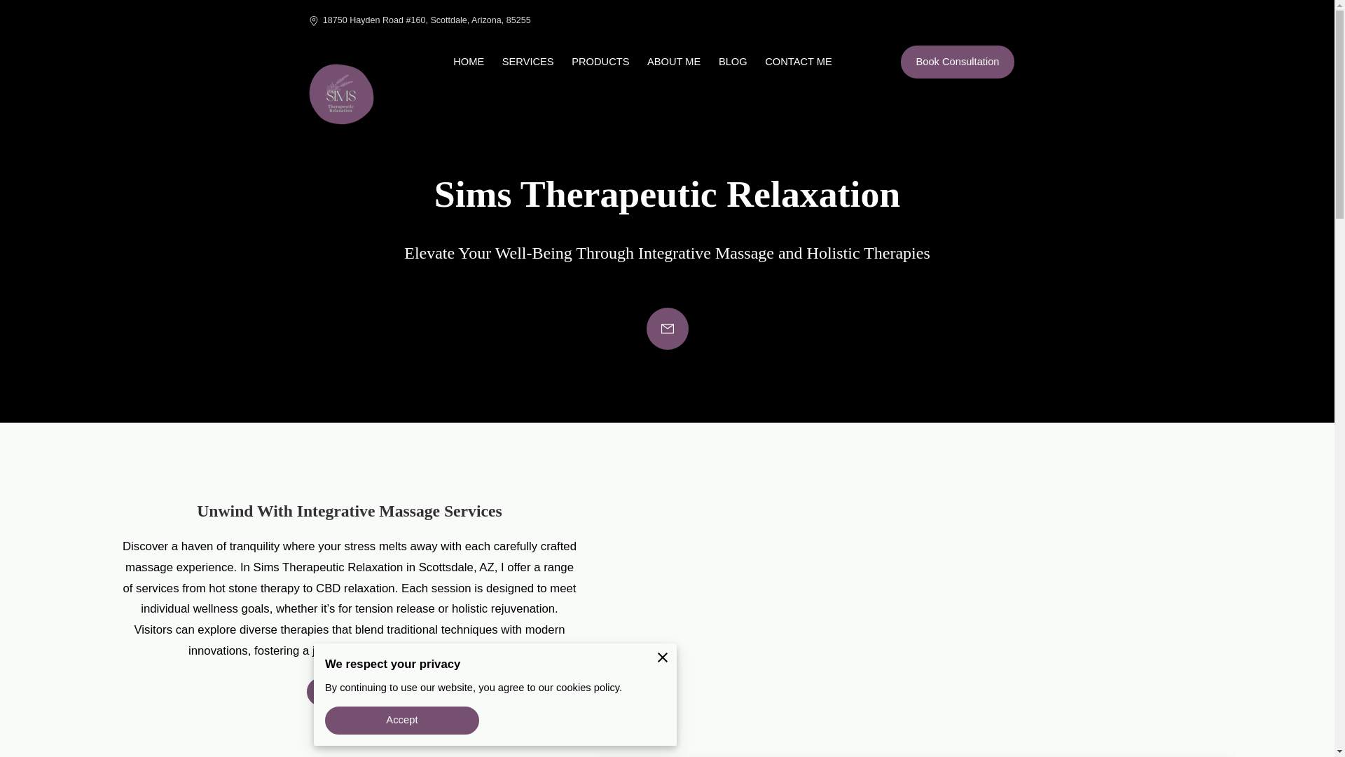 website screenshot of https://exhaletherapeuticrelaxation.com/