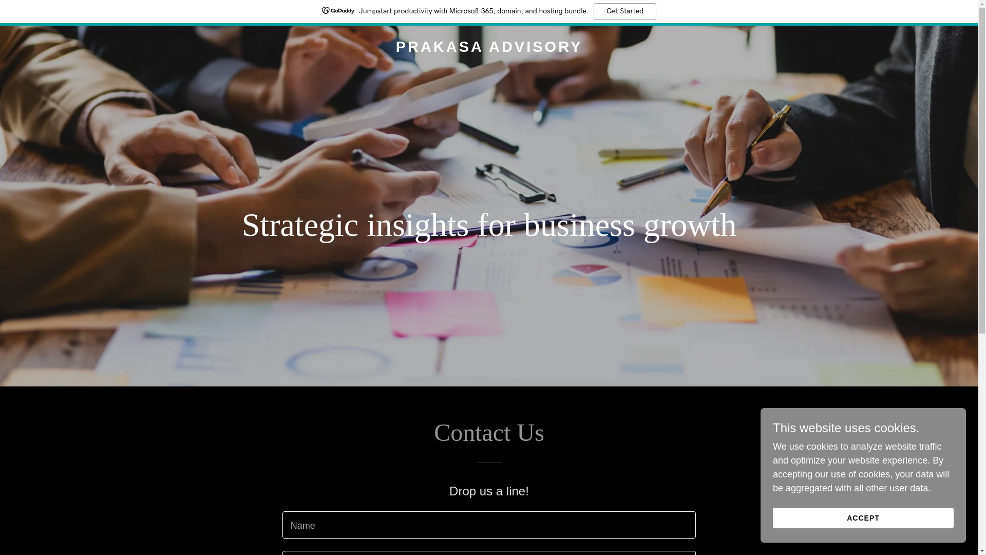 website screenshot of https://prakasa.com.au/