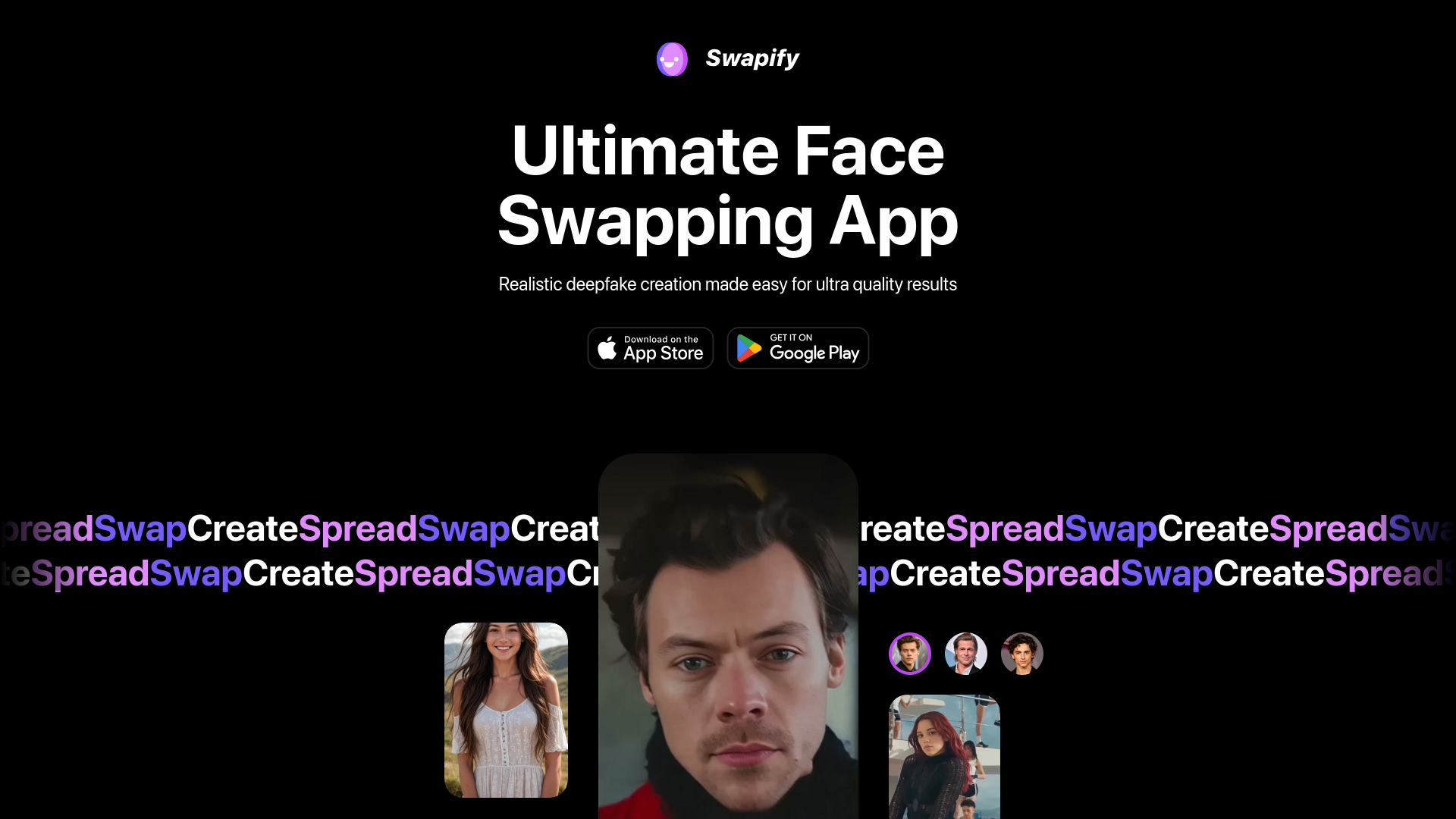 website screenshot of https://meetswapify.com