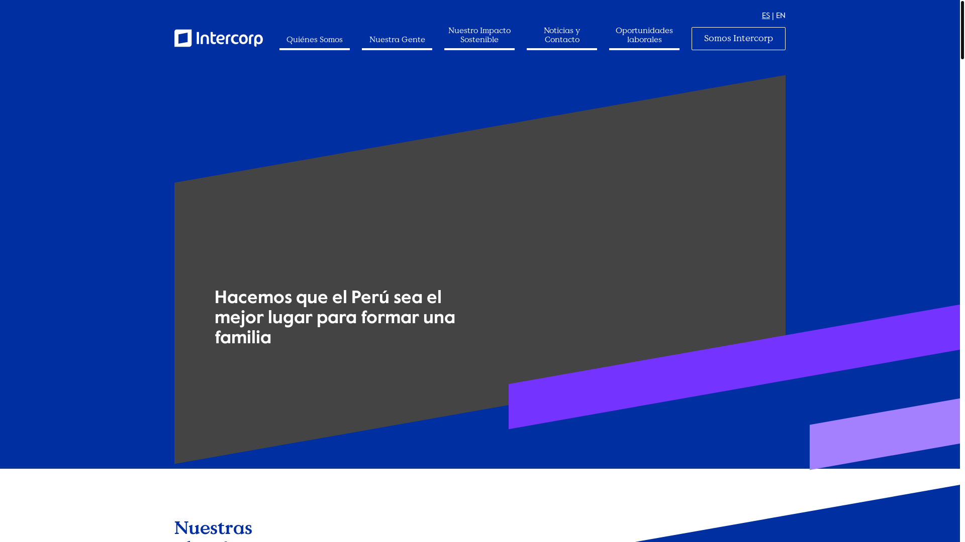 website screenshot of https://intercorp.com.pe/es