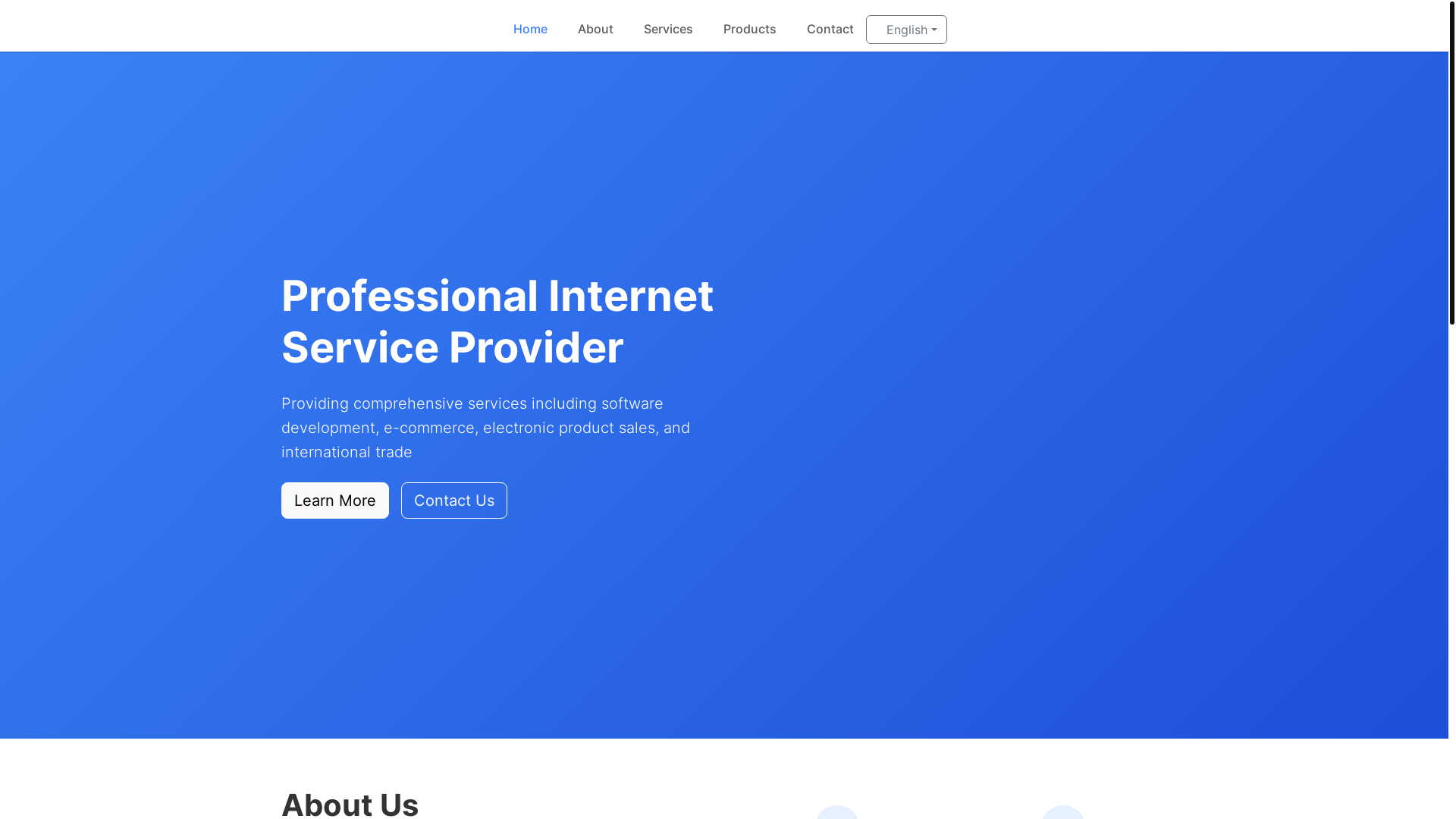 website screenshot of https://interxstellar.com/