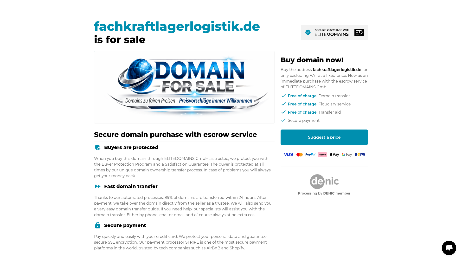 website screenshot of https://fachkraftlagerlogistik.de/