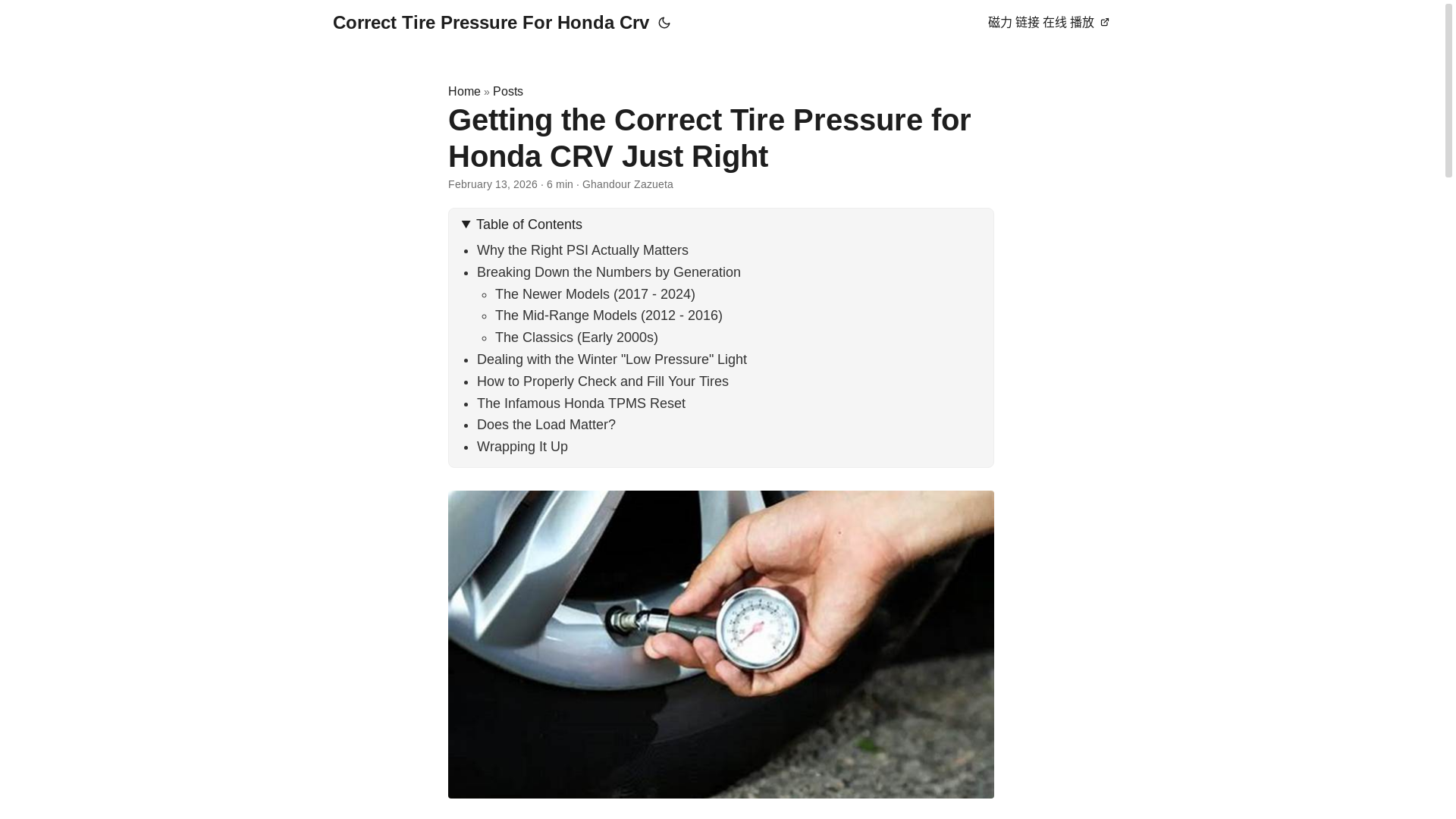 website screenshot of https://correct-tire-pressure-for-honda-crv.pages.dev/