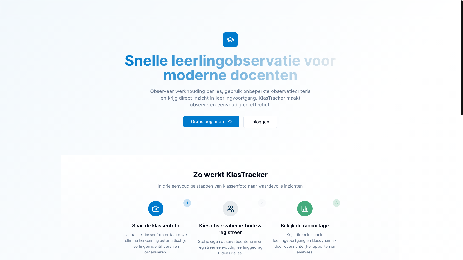 website screenshot of https://klastracker.nl/