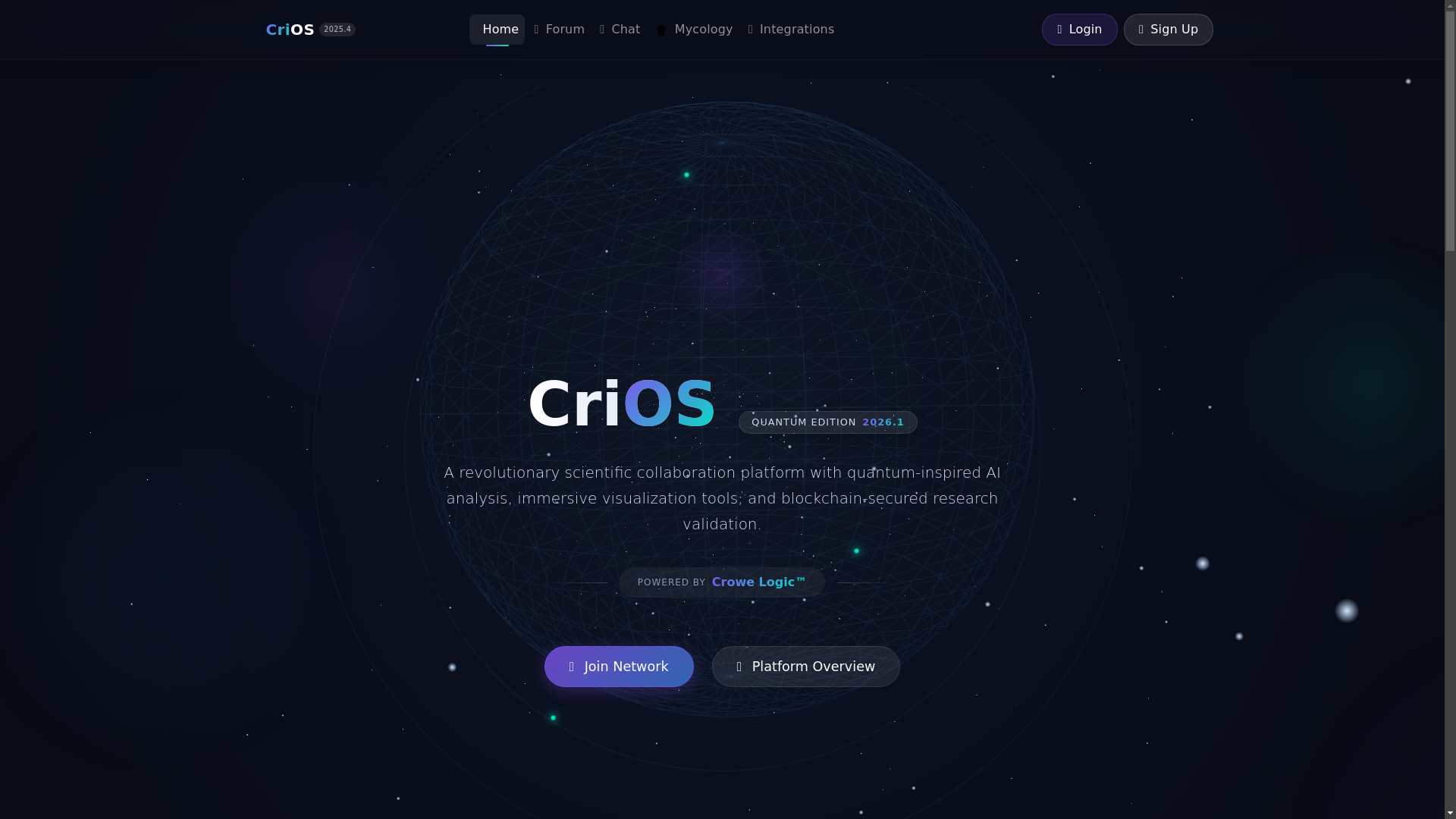 website screenshot of https://criosnova.com/