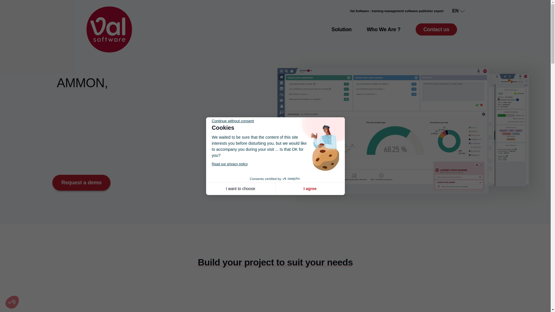 website screenshot of https://www.valsoftware.com/