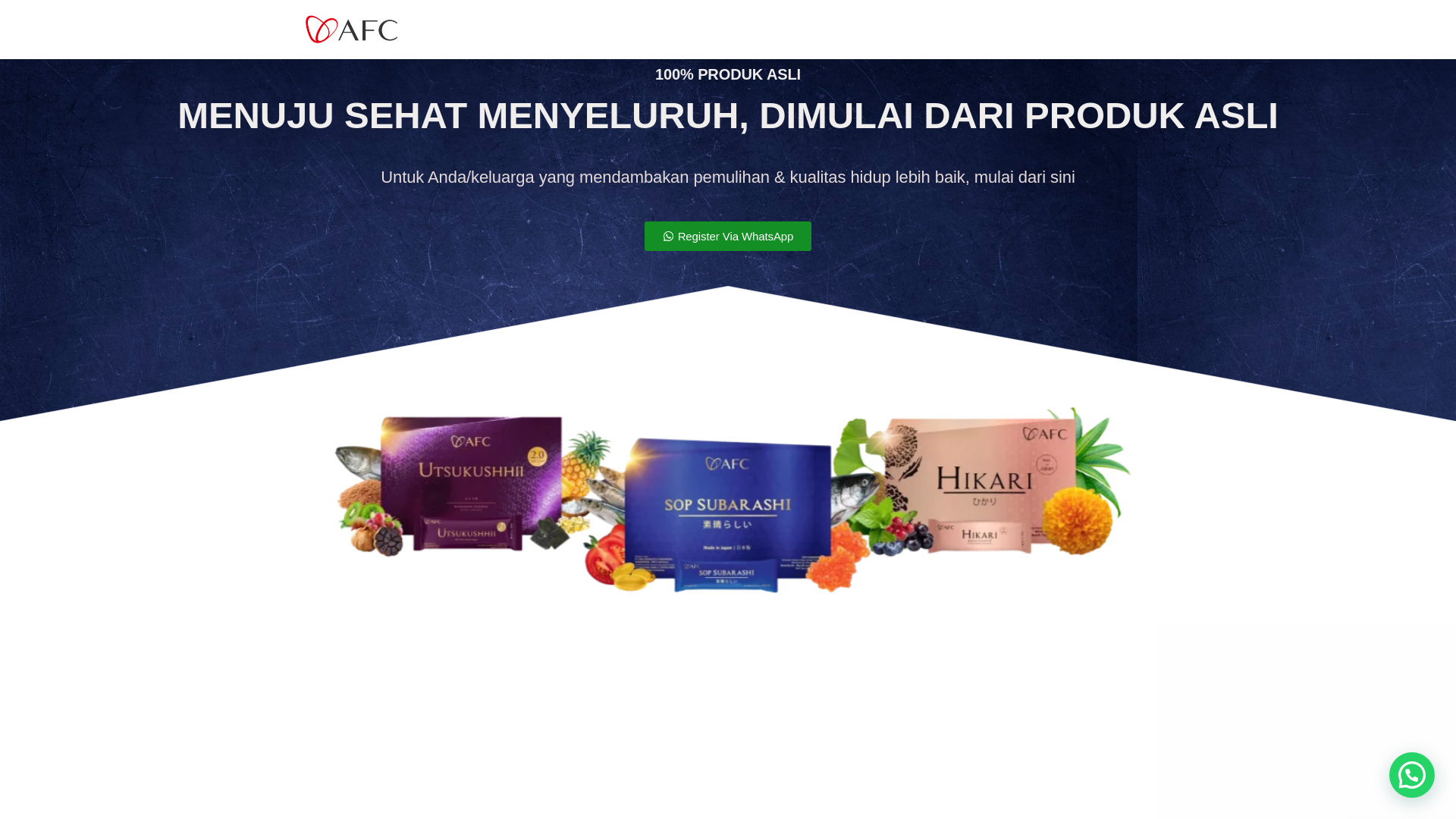 website screenshot of https://afcstemcellnutrition.com