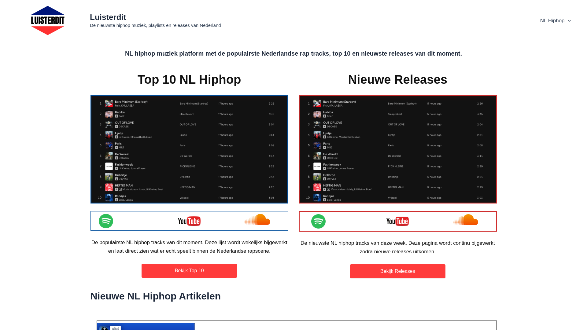 website screenshot of https://luisterdit.nl