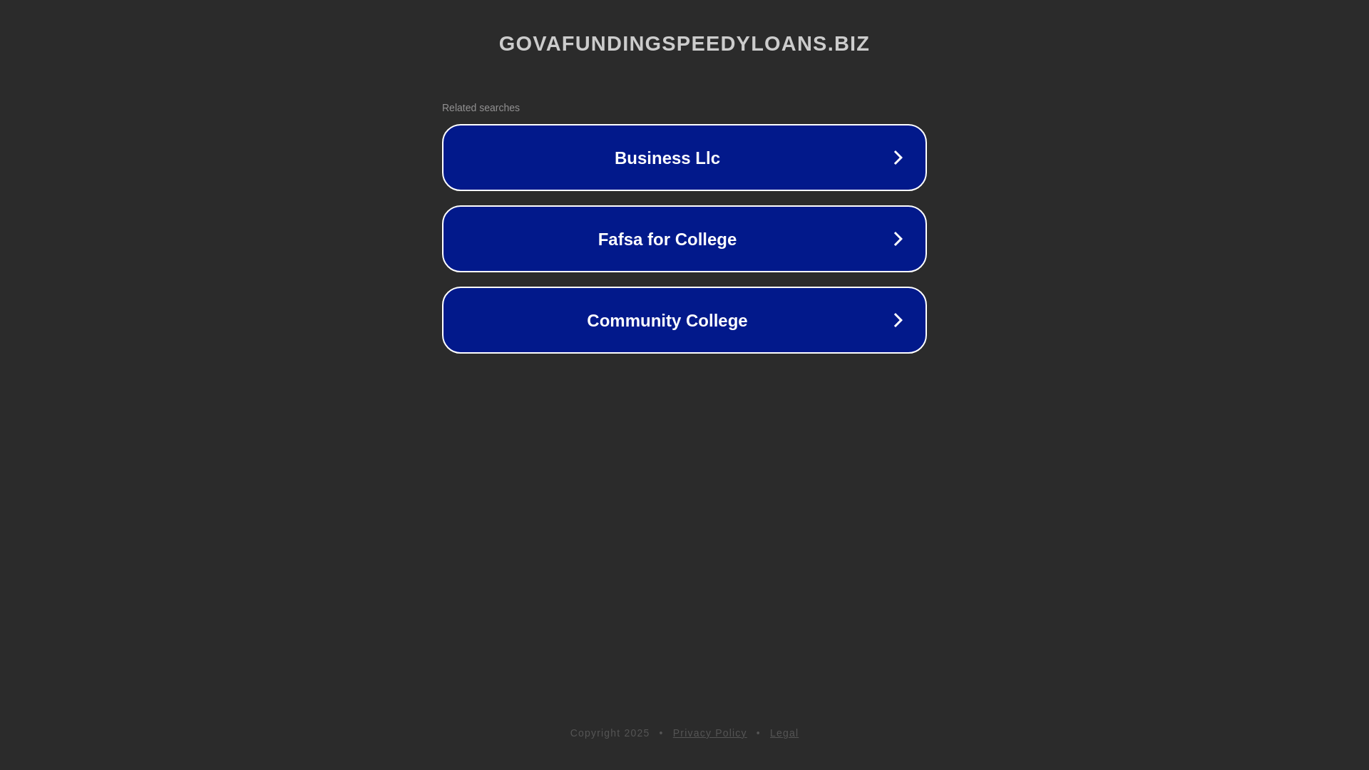 website screenshot of https://govafundingspeedyloans.biz/