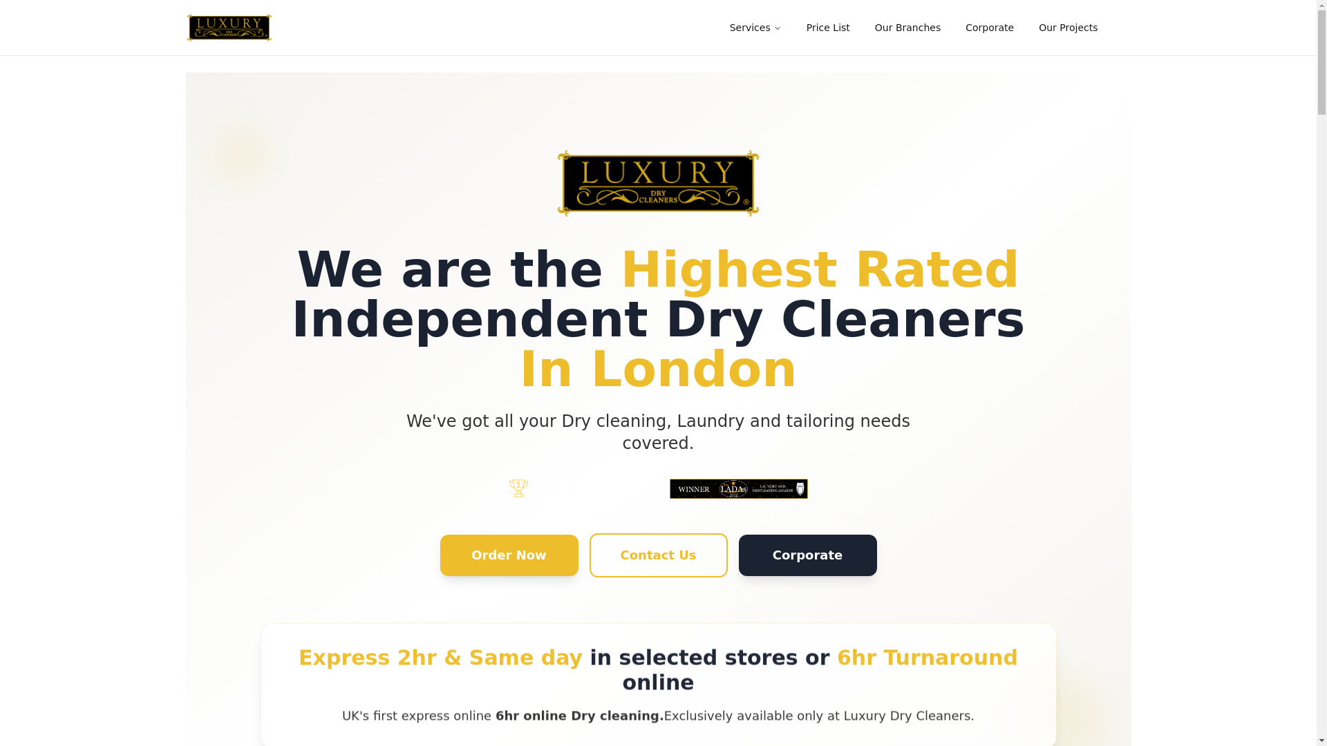 website screenshot of https://luxurydrycleaners-oneclick.pages.dev/
