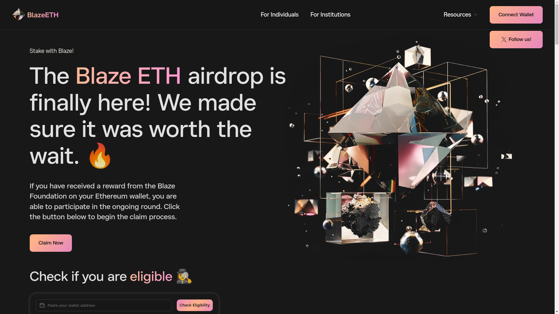 website screenshot of https://blaze-earn.net/