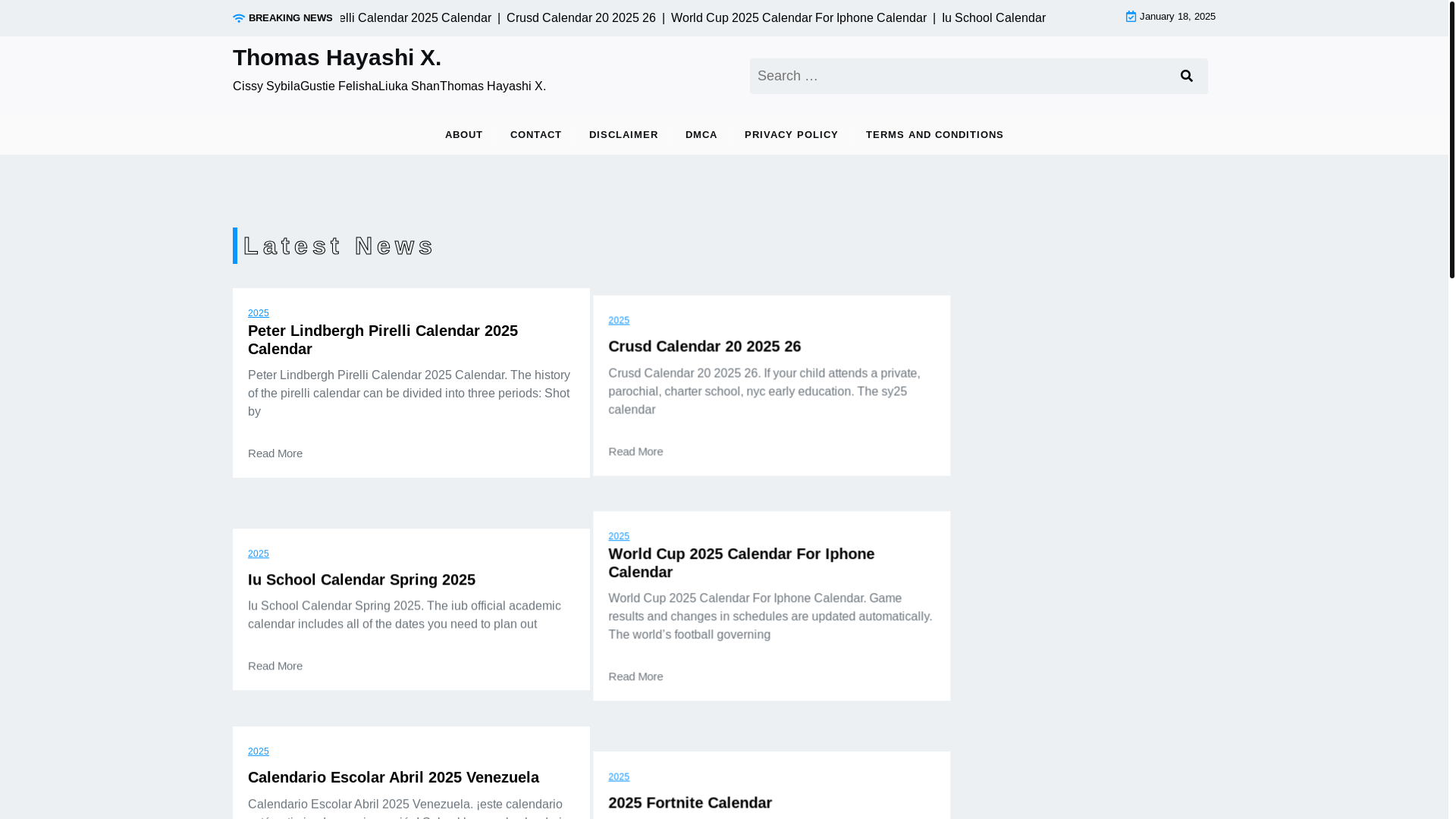 website screenshot of https://thomashayashix.pages.dev/