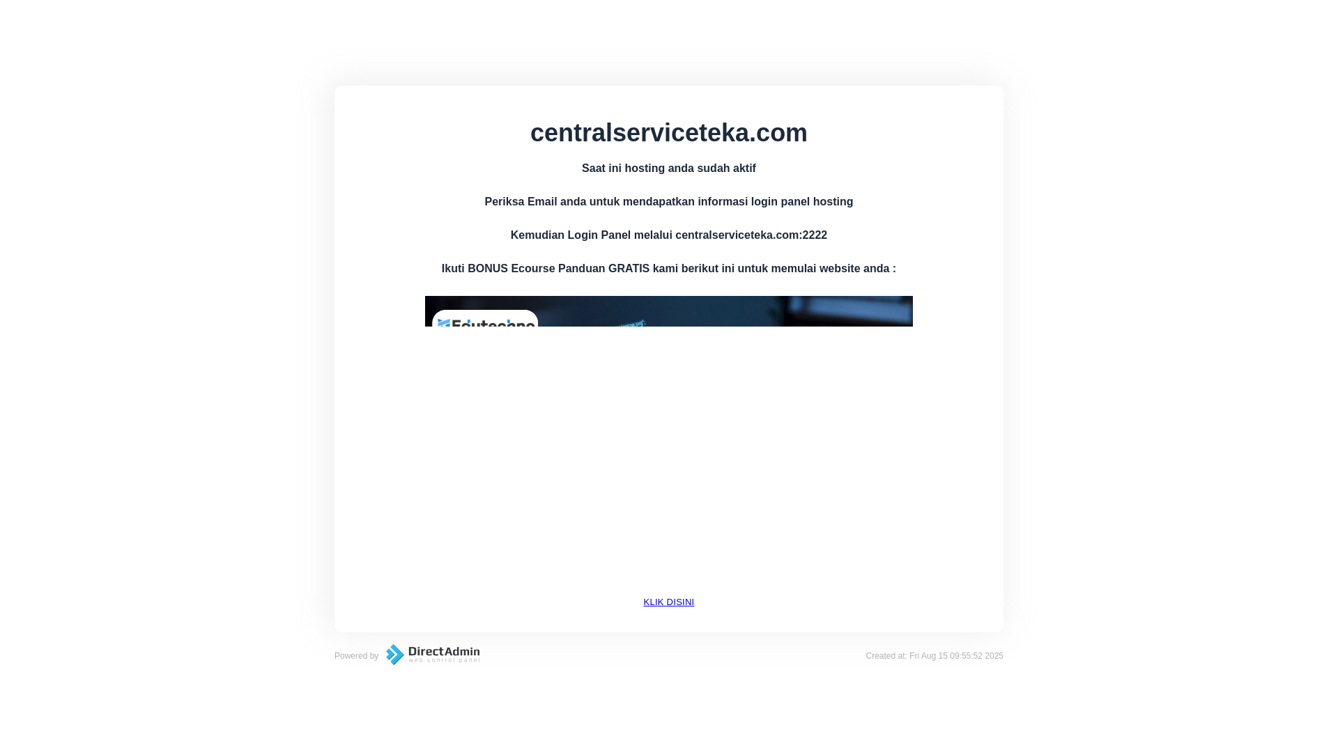 website screenshot of https://centralserviceteka.com/