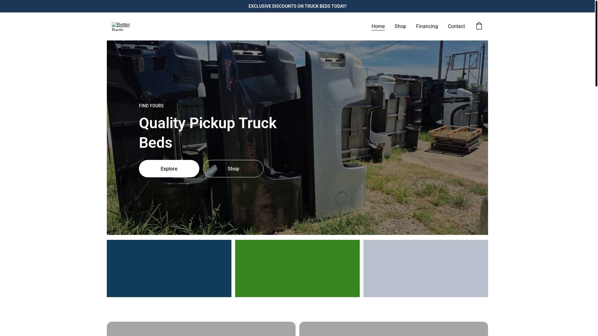 website screenshot of https://betterbeds.pro/