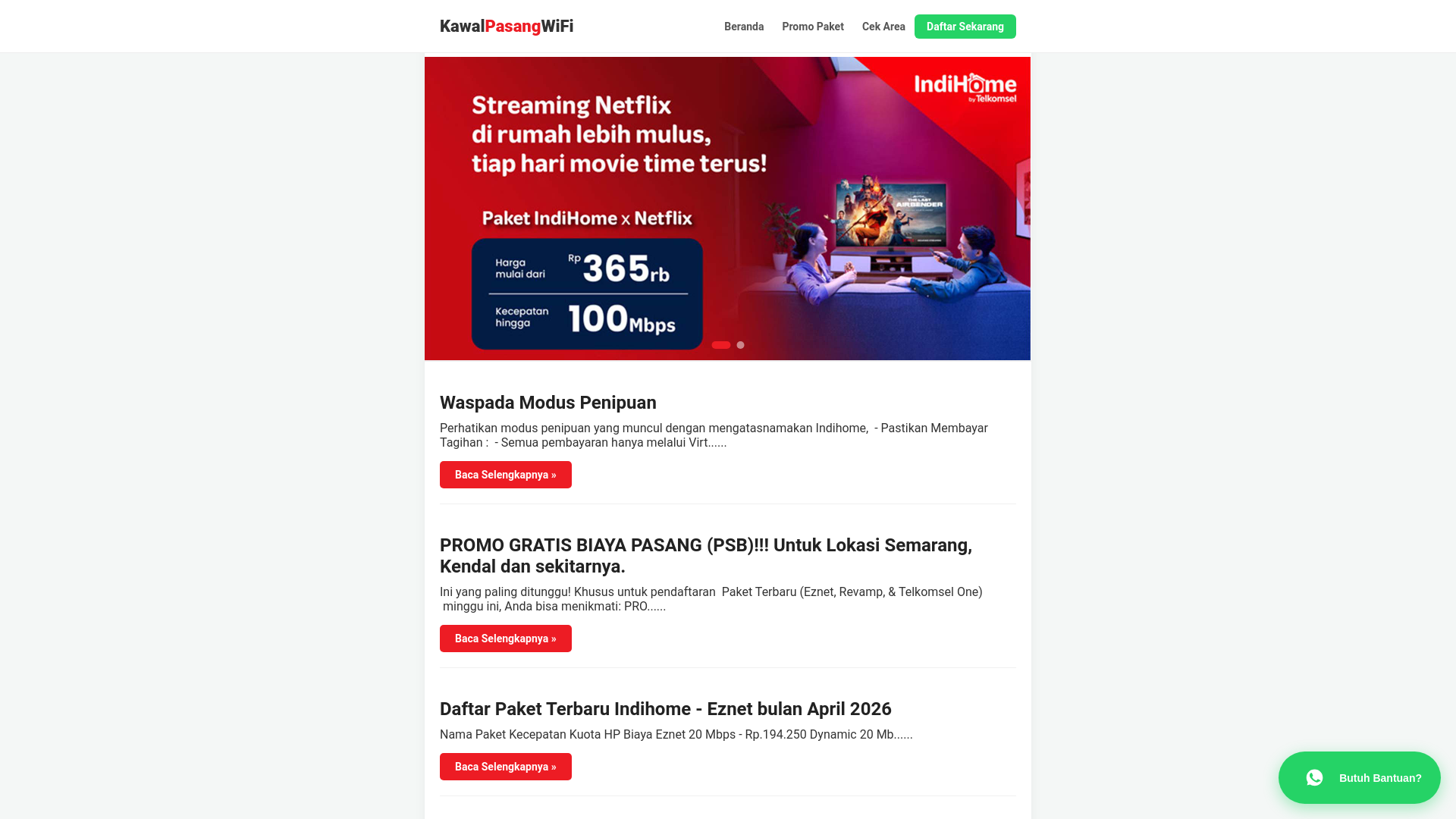 website screenshot of https://kawalpasangwifisemarang.web.id/