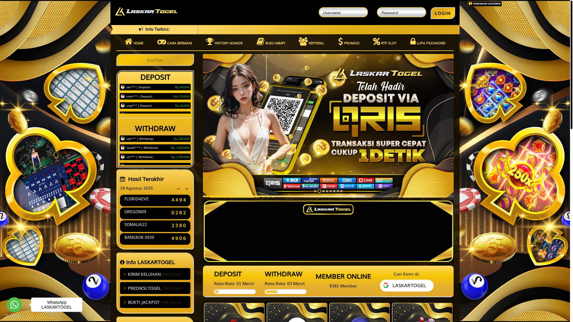 website screenshot of https://laskarbarak.com/