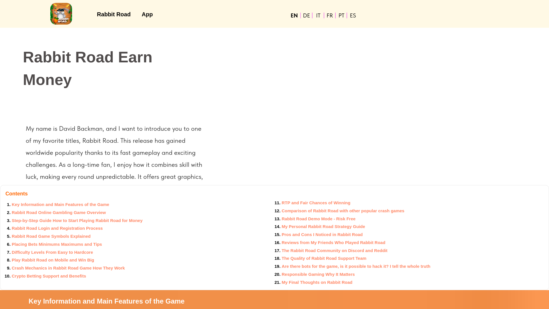 website screenshot of https://rabbitroadcasino.bet/